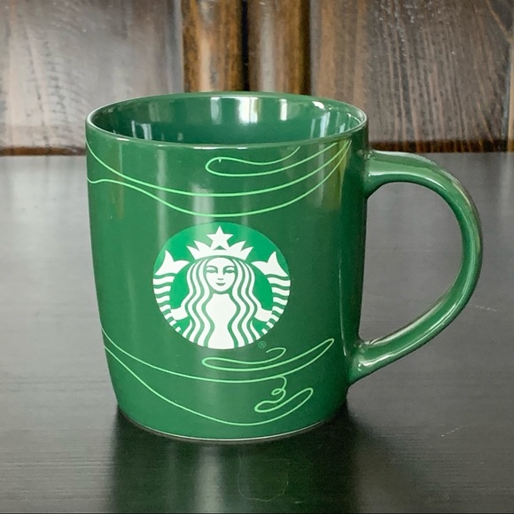 Starbucks 12oz Red & Green Holiday Mug Set 2020 Mermaid Logo with Swirl - Picture 10 of 16